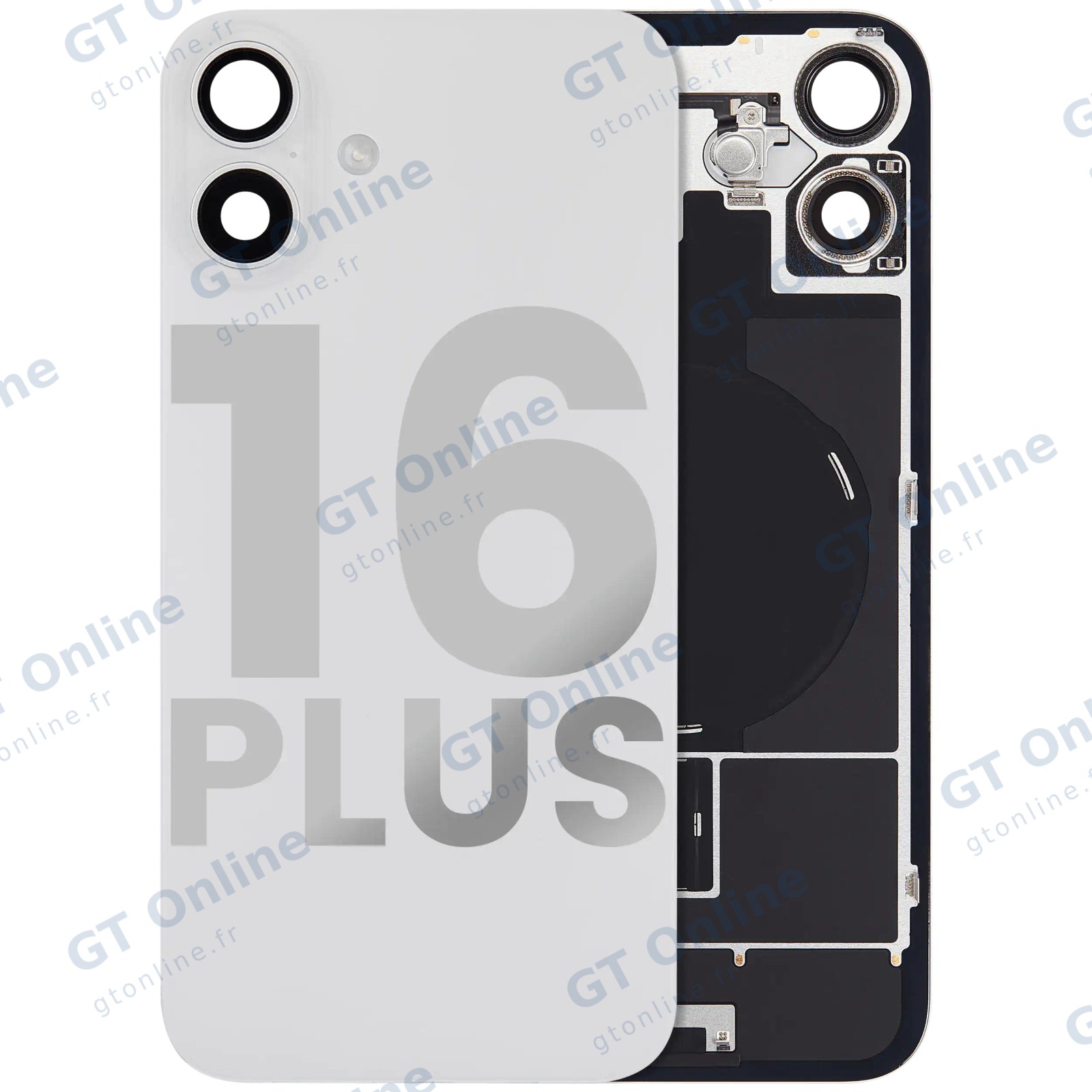 Vitre arrière pour Apple iPhone 16 Plus (origine d'occasion — grade A, blanc)