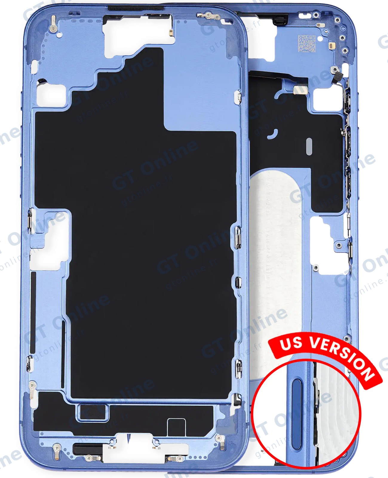 Châssis pour Apple iPhone 16 Plus (version US, origine d'occasion — grade A, Ultramarine)