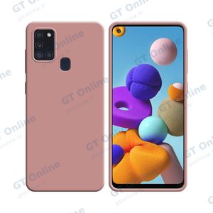 Coque Silicone Compatible pour Samsung Galaxy A21S A217F (#17) Rose