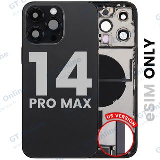 Châssis pour Apple iPhone 14 Pro Max (version US, origine d'occasion — grade A, noir sidéral)