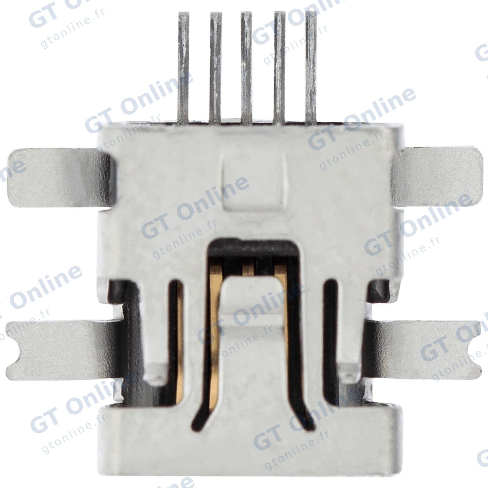 Connecteur de charge à souder — format Micro B, 5 broches, 4 points de fixation (C202)