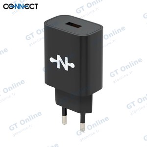 Chargeur Secteur USB CONNECT MC-CNA18W Charge Rapide 18W QC3.0 Noir