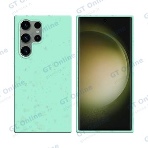 Coque Bambou Biodégradable PROTECT pour Samsung Galaxy S23 Ultra 5G S918 (#4) Vert Menthe