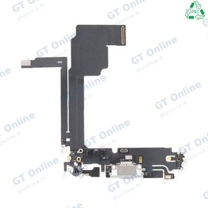 Connecteur de Charge Original d'occasion Apple iPhone 15 Pro Max Titane Blanc