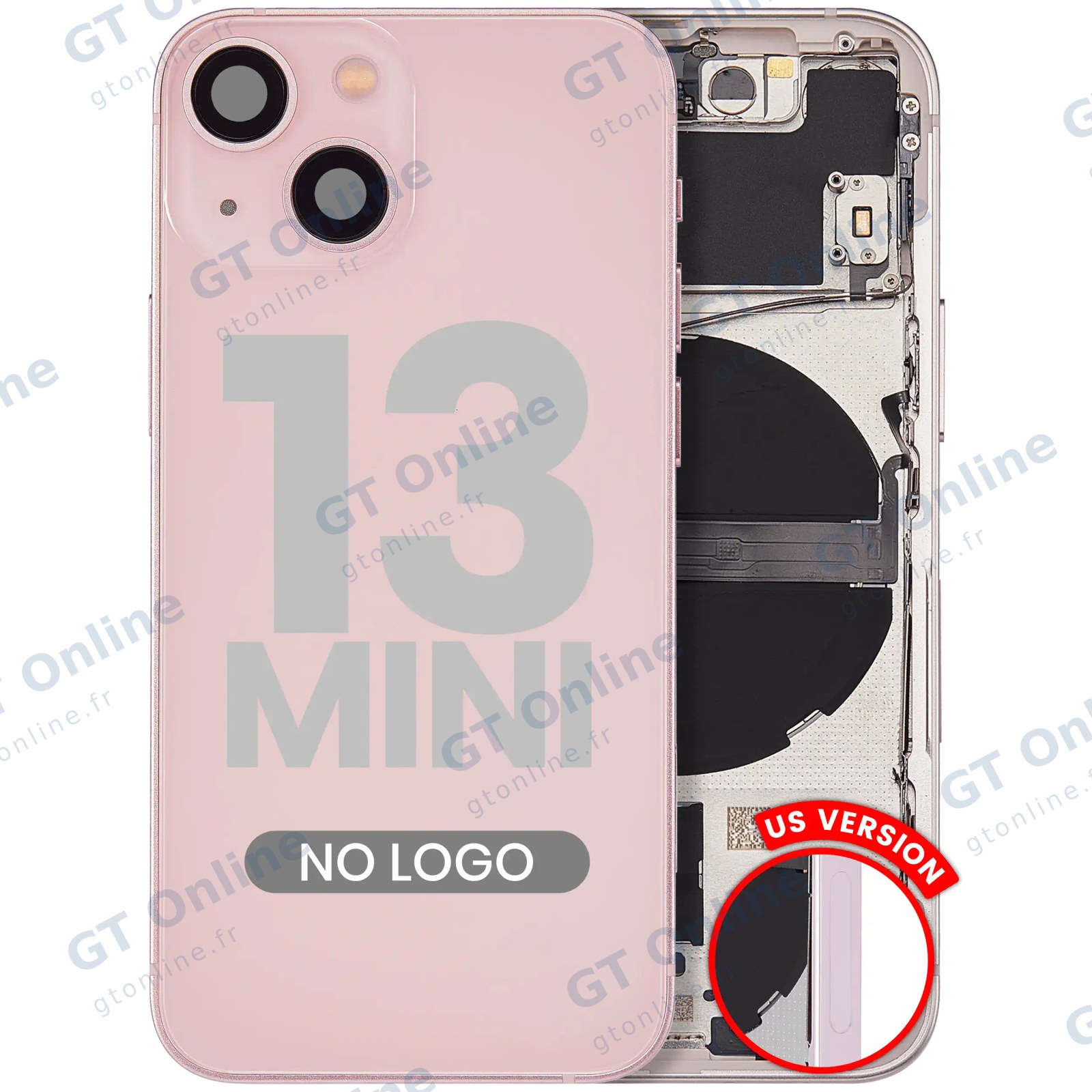 Châssis pour Apple iPhone 13 Mini (version US, compatible premium, rose)