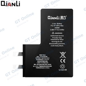 Batterie High Capacity sans BMS QianLi pour Apple iPhone 14 Pro Max (4700mAh)