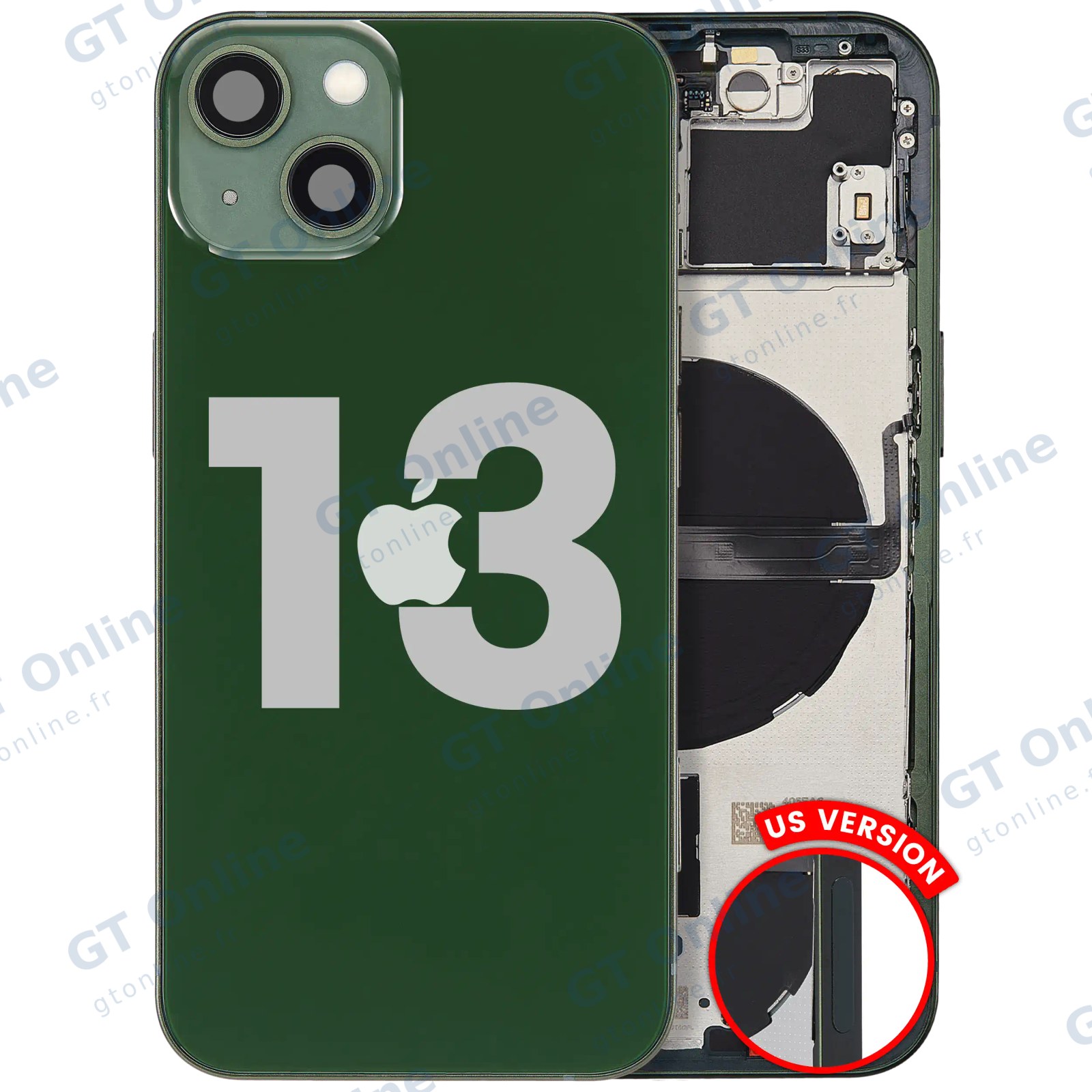 Châssis pour Apple iPhone 13 (version US, origine d'occasion — grade B, vert) — réf. 107082111031