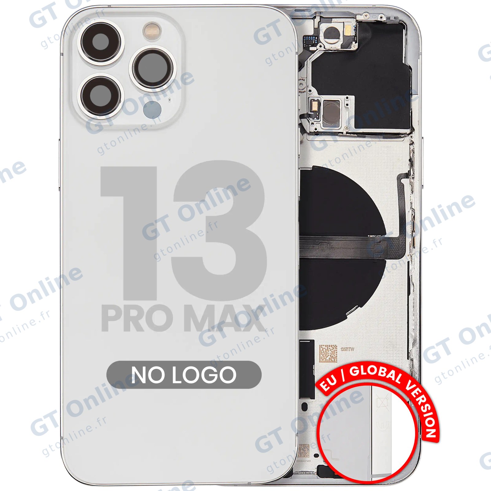 Châssis pour Apple iPhone 13 Pro Max (version EU, compatible premium, argent)