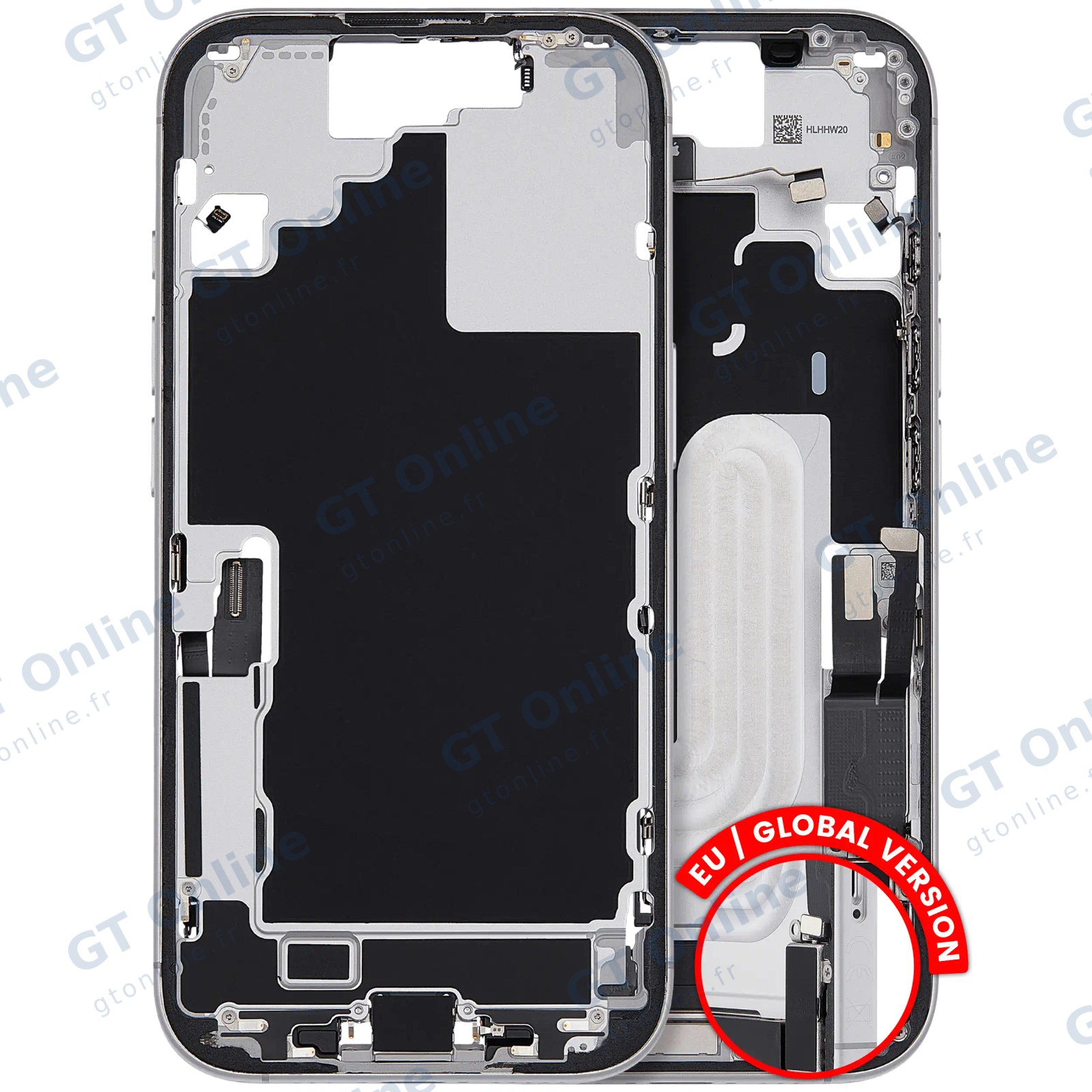 Châssis pour Apple iPhone 17 (version EU, origine d'occasion — grade B, blanc)