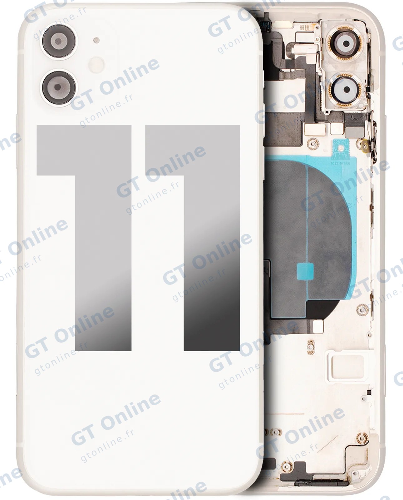 Châssis pour Apple iPhone 11 (origine d'occasion — grade A, blanc)