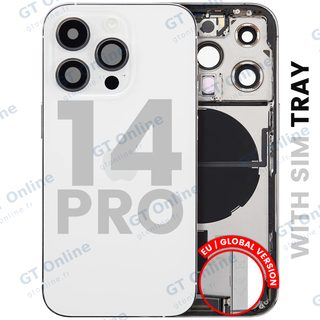 Châssis pour Apple iPhone 14 Pro (version EU, origine d'occasion — grade A, argent)