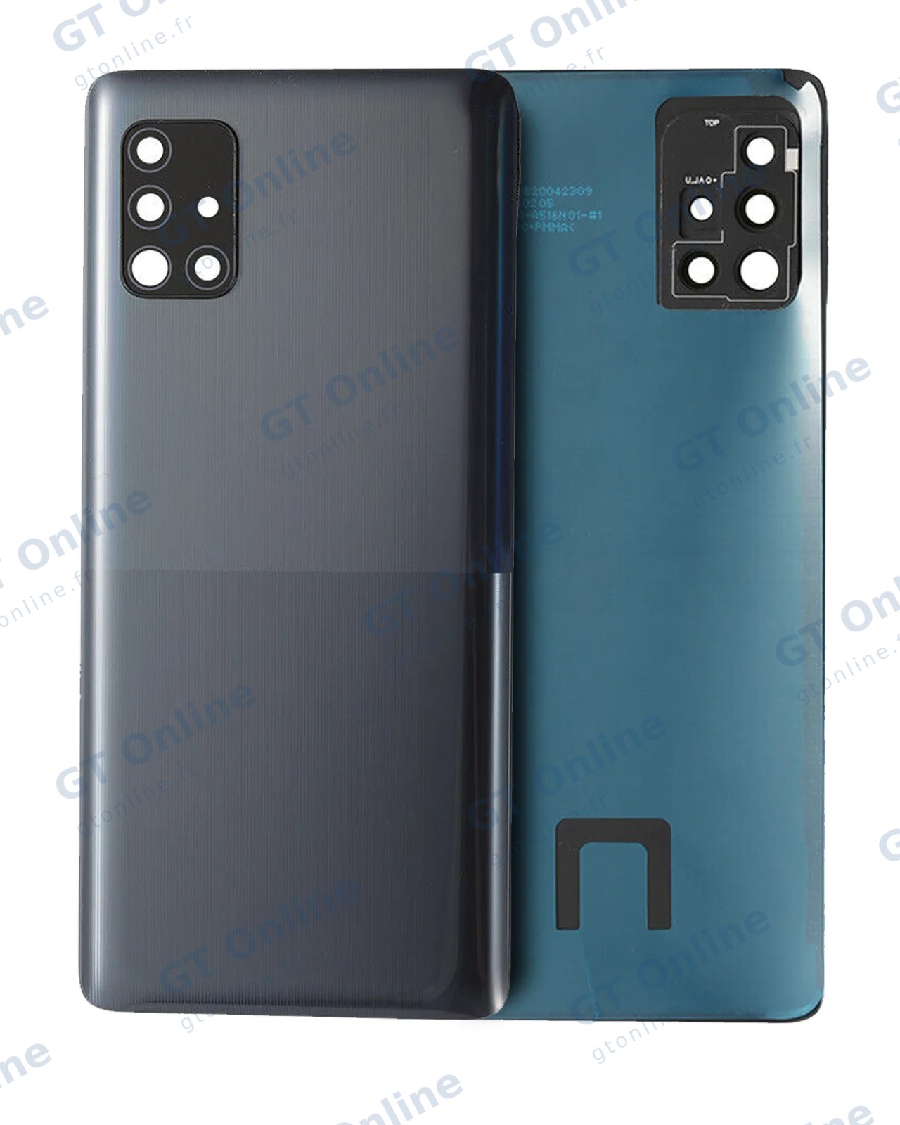 Vitre arrière pour Samsung Galaxy A51 5G (A516 / 2020) (pack service origine, noir)