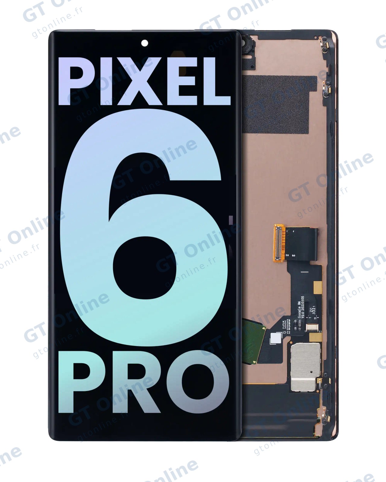 Écran OLED avec châssis et capteur d’empreintes pour Google Pixel 6 Pro (origine, toutes couleurs)