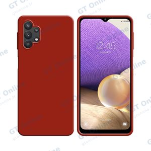 Coque Silicone Compatible pour Samsung Galaxy A32 5G A326 (#1) Rouge