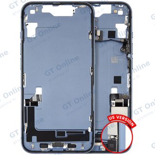 Châssis pour Apple iPhone 14 (version US, origine d'occasion — grade B, bleu)
