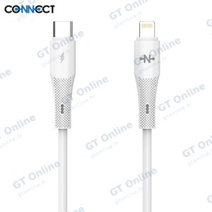 Câble Data USB-C vers Lightning CONNECT MC-CBL14 30W (1m) Blanc