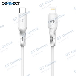 Câble Data USB-C vers Lightning CONNECT MC-CBL14 30W (1m) Blanc