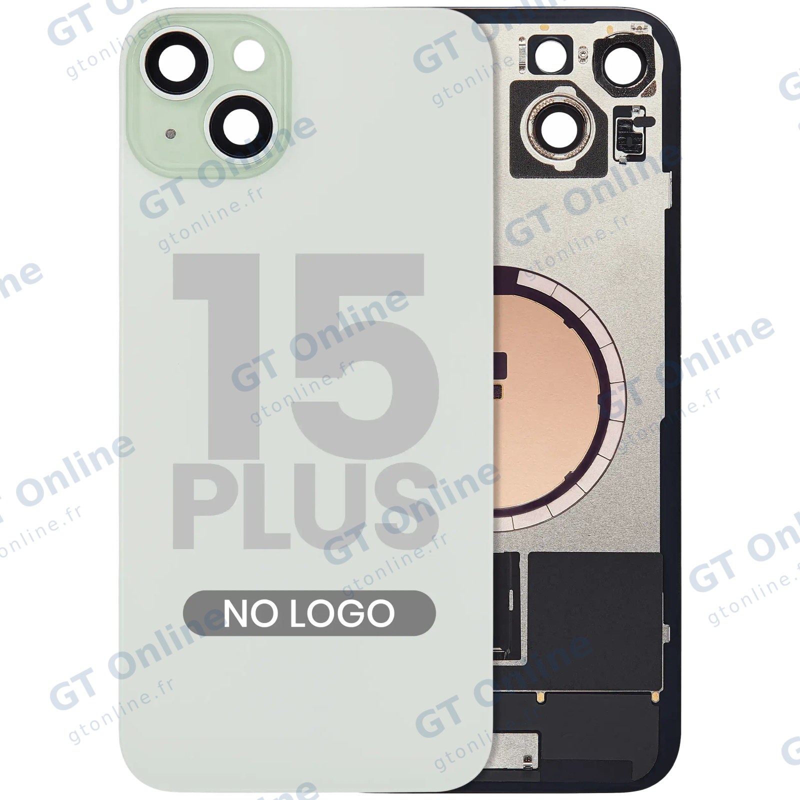 Vitre arrière pour Apple iPhone 15 Plus (sans logo, vert) — réf. 107183138943