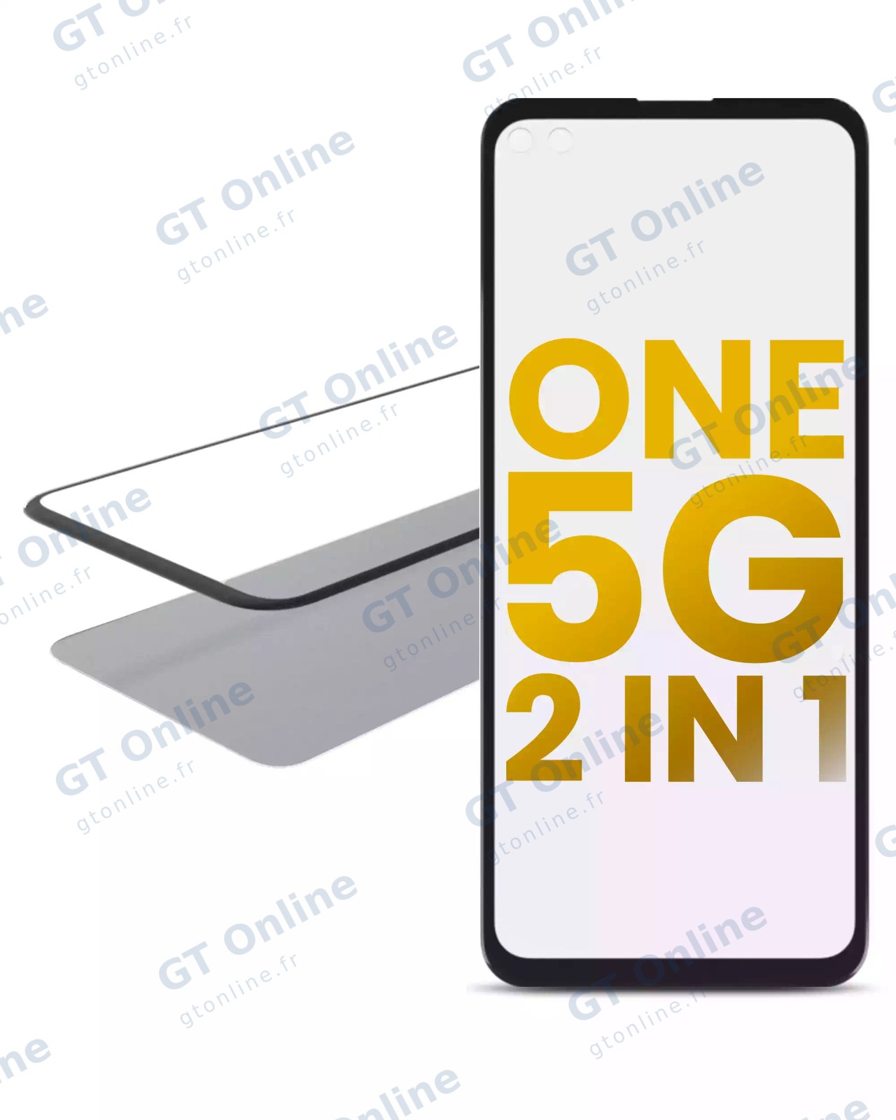Vitre d’écran avec OCA pour Motorola One 5G (XT2075-1 / 2020)