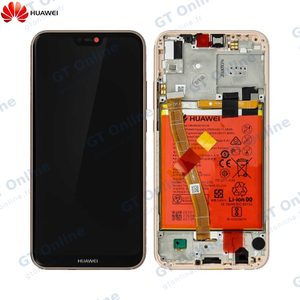 Bloc Écran Complet avec Châssis et Batterie Original Huawei P20 Lite 02351WRN Or