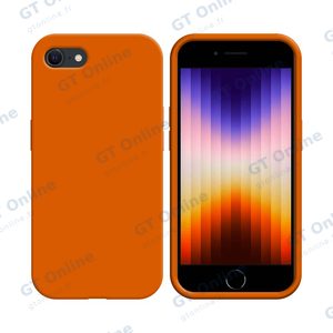 Coque Silicone Compatible pour Apple iPhone 7/iPhone 8/iPhone SE (2nd Gen)/iPhone SE (3e Gen) (#13) Orange