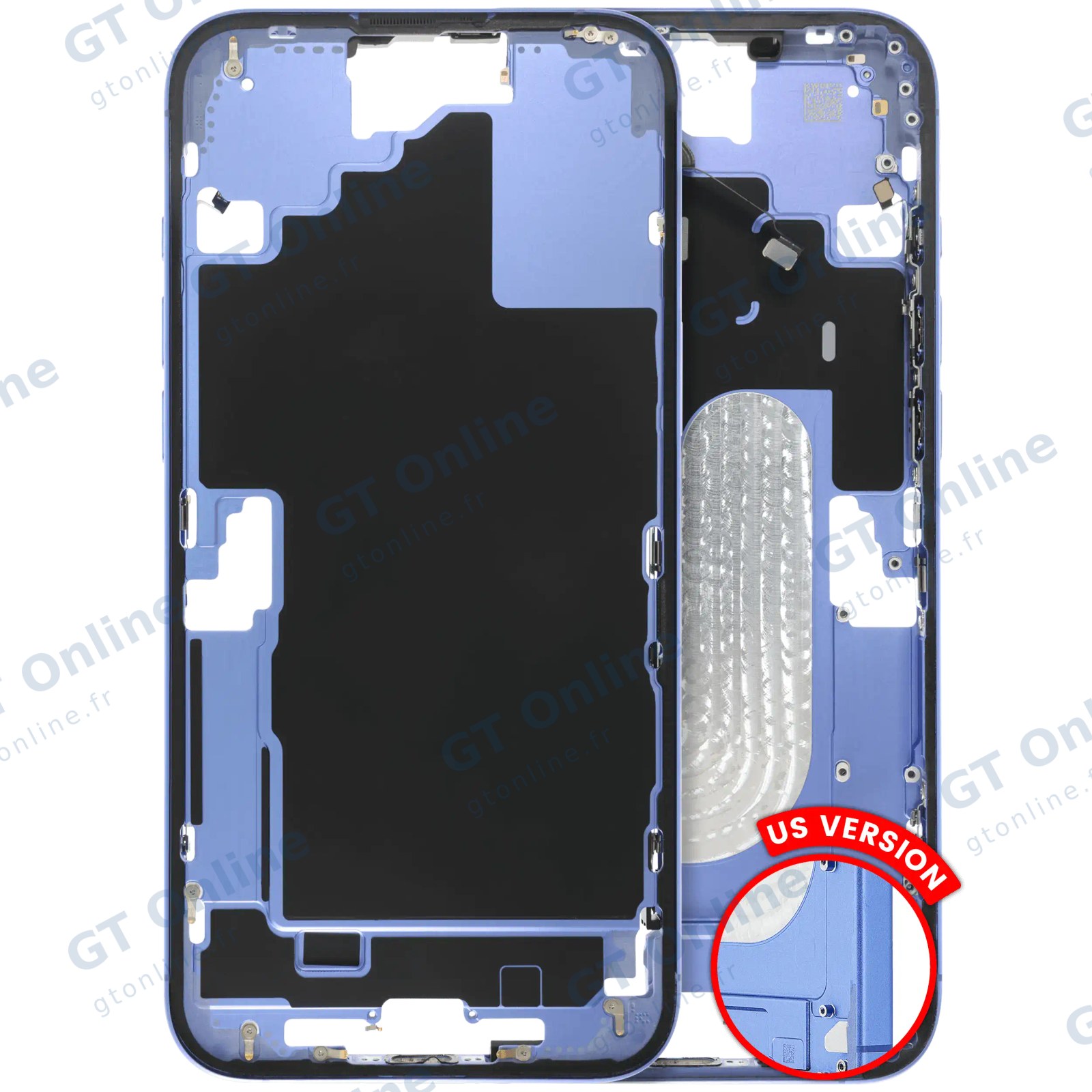 Châssis pour Apple iPhone 16 Plus (version US, origine d'occasion — grade B, Ultramarine)