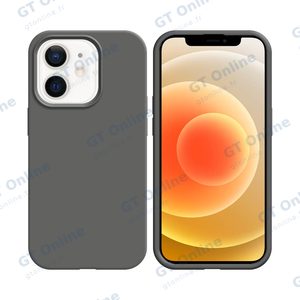 Coque Silicone Compatible pour Apple iPhone 12 Mini (#34) Gris Foncé