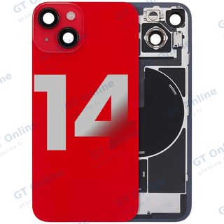 Vitre arrière pour Apple iPhone 14 (origine d'occasion — grade A, rouge)
