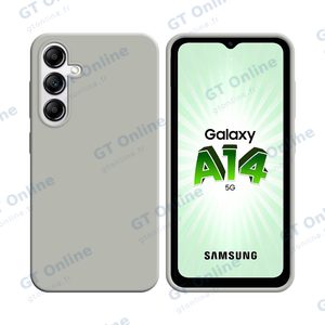 Coque Silicone Compatible pour Samsung Galaxy A14 5G A146P/Galaxy A14 4G A145 (#9) Blanc