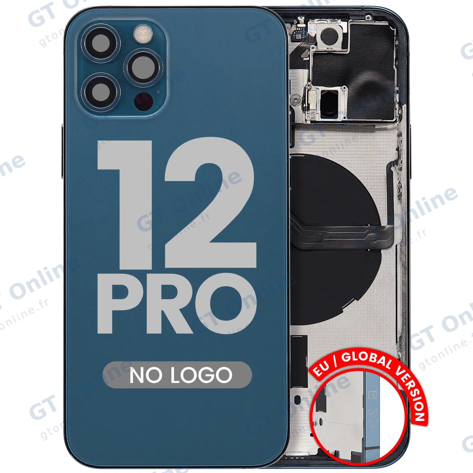 Châssis pour Apple iPhone 12 Pro (version EU, compatible premium, Pacific Blue)
