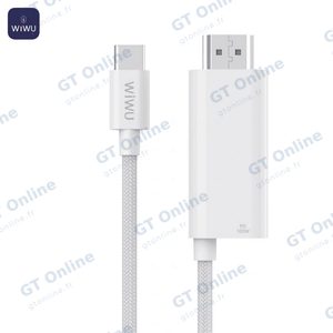 Câble USB-C vers HDMI Wiwu WI-PS001 1.8m Blanc