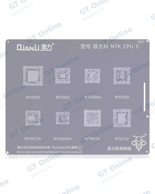 Outillage pour Qianli Bumblebee Stencil (QS17) MTK CPU3 (Qianli) MT6595 / 6582 / 6580A / 6589 / 6572A / 6260DA / 6873V / 6732