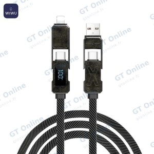Câble Data Multi Wiwu Wi-C039 (USB + Type-C vers Type-C + Lightning) 15cm
