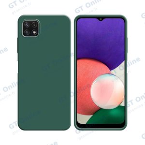 Coque Silicone Compatible pour Samsung Galaxy A22 5G A226B (#22) Vert Foncé