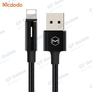 Câble Data USB vers Lightning Mcdodo CA-4600 (Mise Hors Tension Automatique et Indicateur LED) 1.2 m Noir