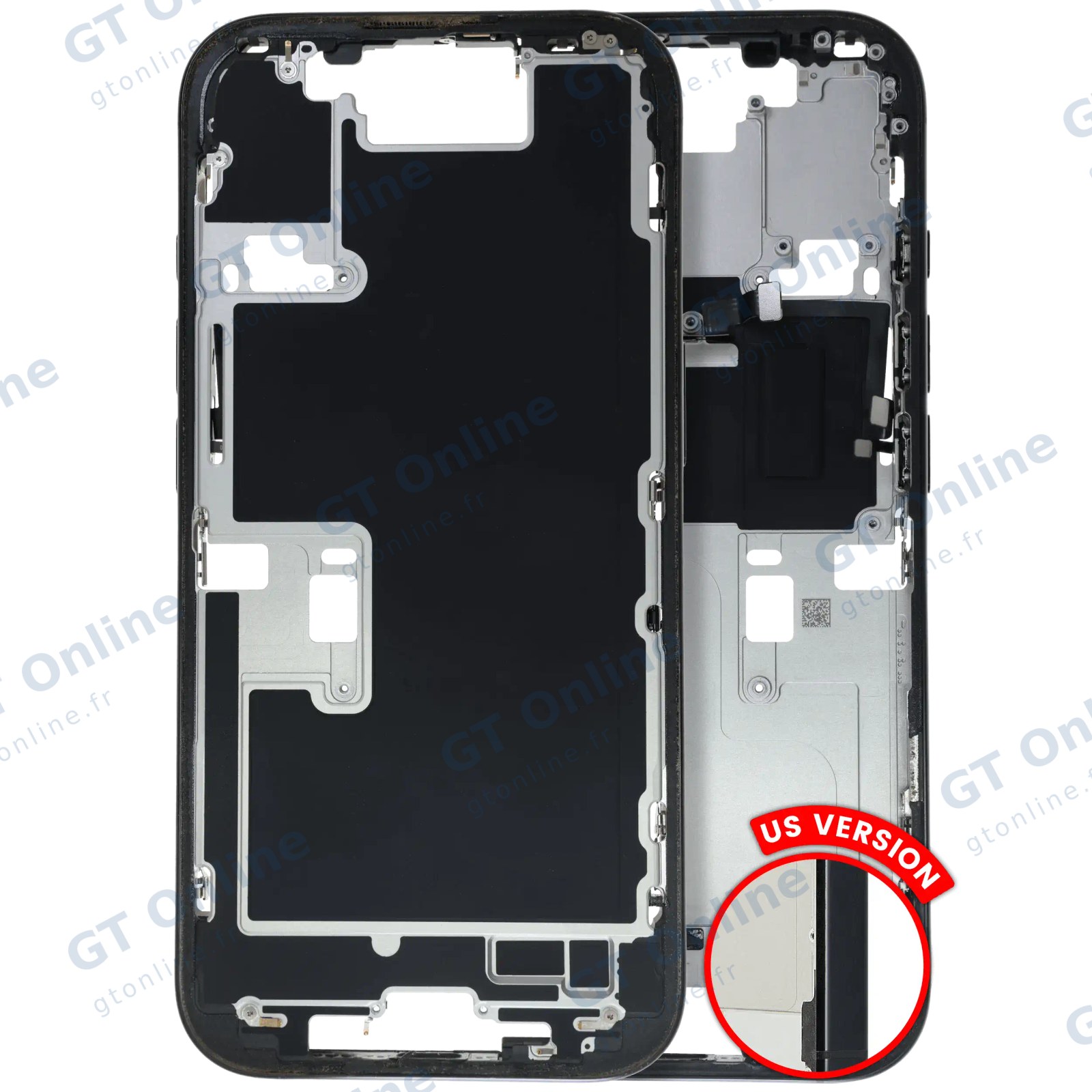 Châssis pour Apple iPhone 16 Pro (version US, origine d'occasion — grade B, Black Titanium)