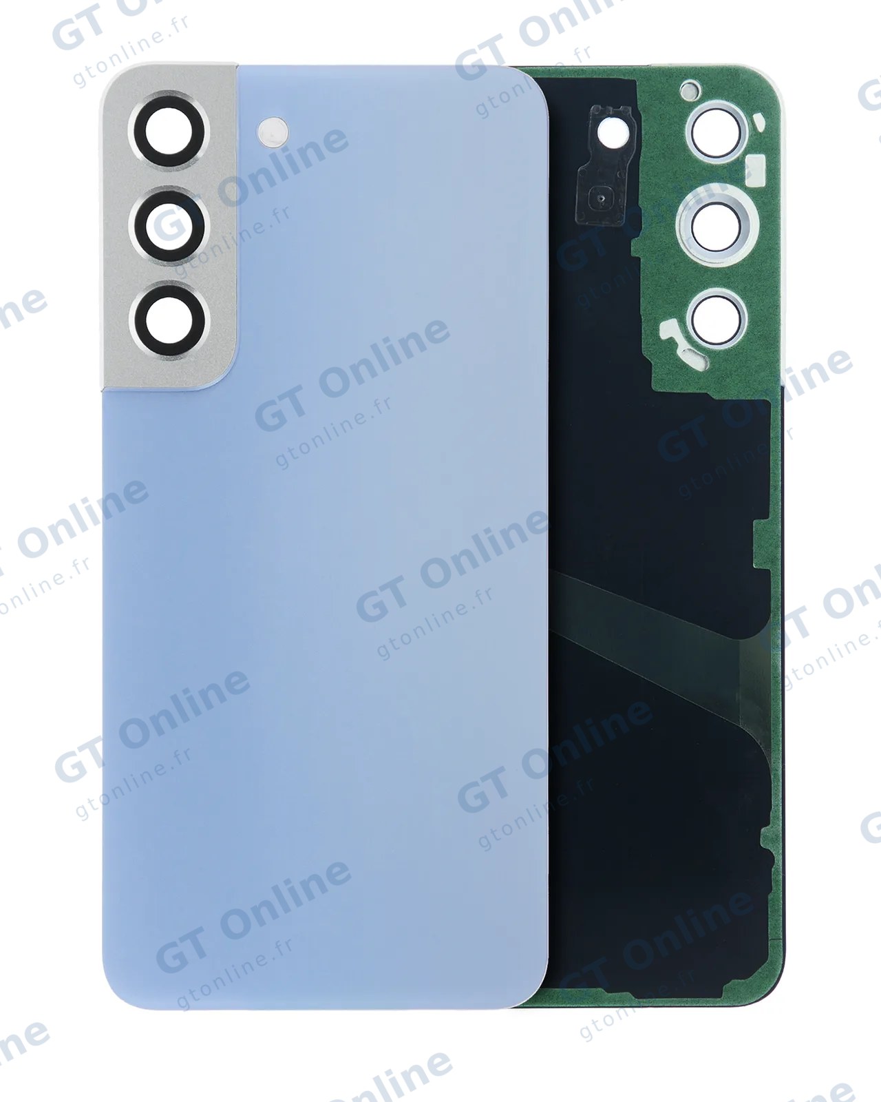 Vitre arrière pour Samsung Galaxy S22 Plus (pack service origine, bleu ciel)