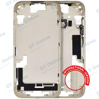 Châssis pour Apple iPhone 15 (version EU, origine d'occasion — grade A, jaune)