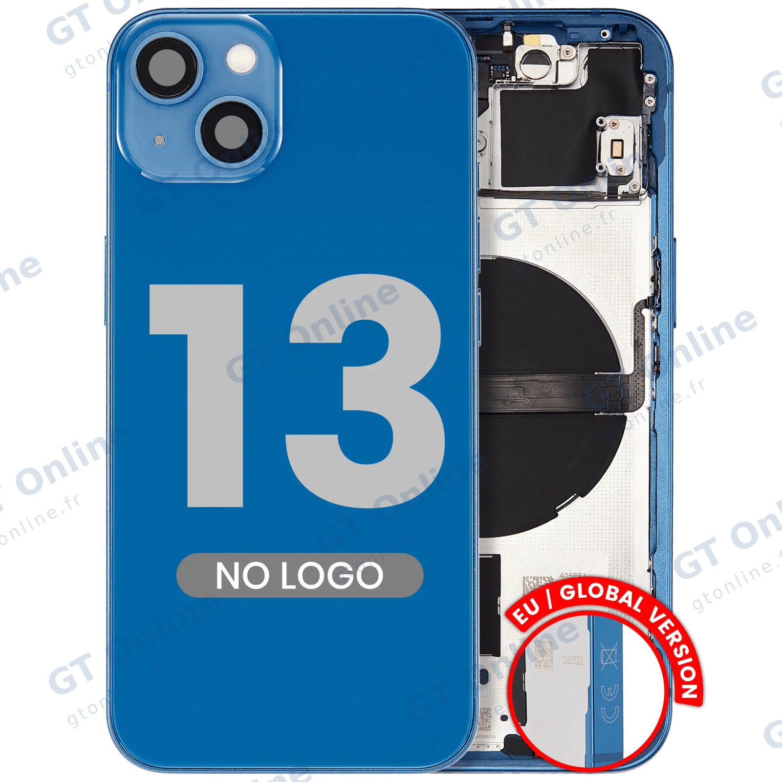 Châssis pour Apple iPhone 13 (version EU, compatible premium, bleu)