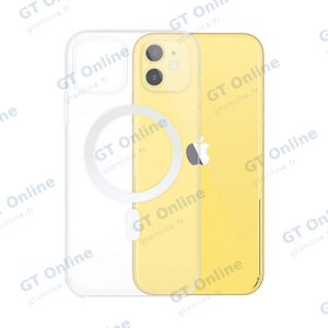 Coque Silicone MagSafe Compatible pour Apple iPhone 11 Transparent