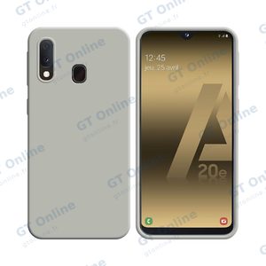 Coque Silicone Compatible pour Samsung Galaxy A20e A202 (#9) Blanc