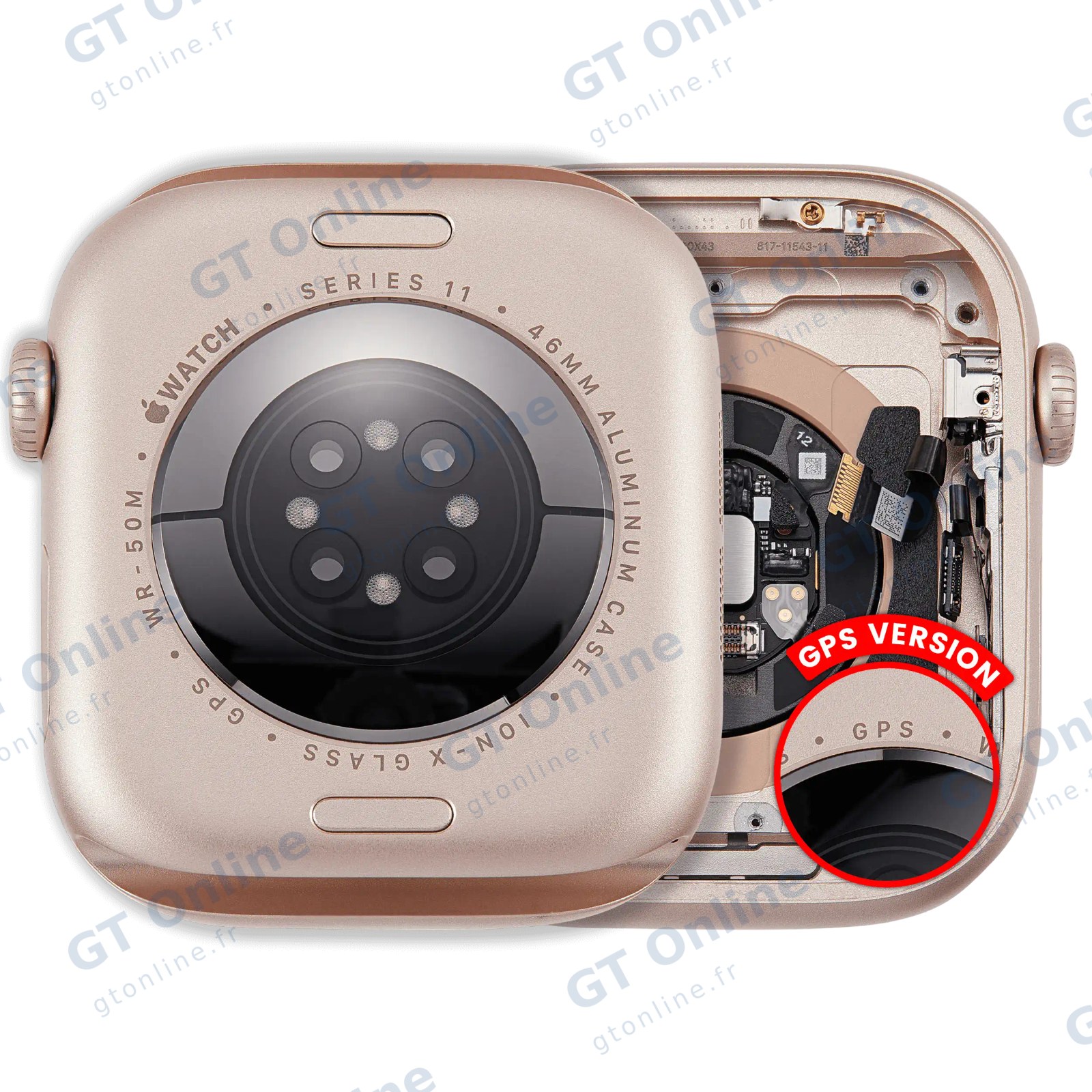 Châssis pour Apple Watch Series 11 (46MM) (origine d'occasion — grade A, version GPS, Aluminum / Rose Gold)
