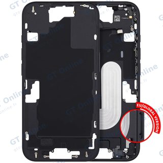 Châssis pour Apple iPhone 16 (version EU, compatible premium, noir)