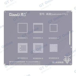 Pochoir de rebillage Qianli Bumblebee QS07 CPU Qualcomm 1 — MSM8992A/B, 8994A/B, 8928A/B
