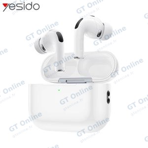 Écouteurs Bluetooth Yesido TWS41 avec Suppression du Bruit ANC+ENC Blanc
