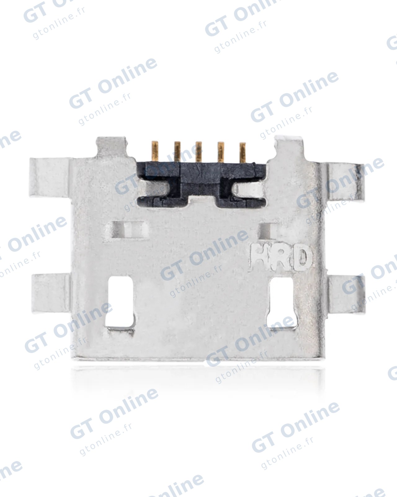 Connecteur de charge à souder — format Micro B, 5 broches, 6 points de fixation (C097)