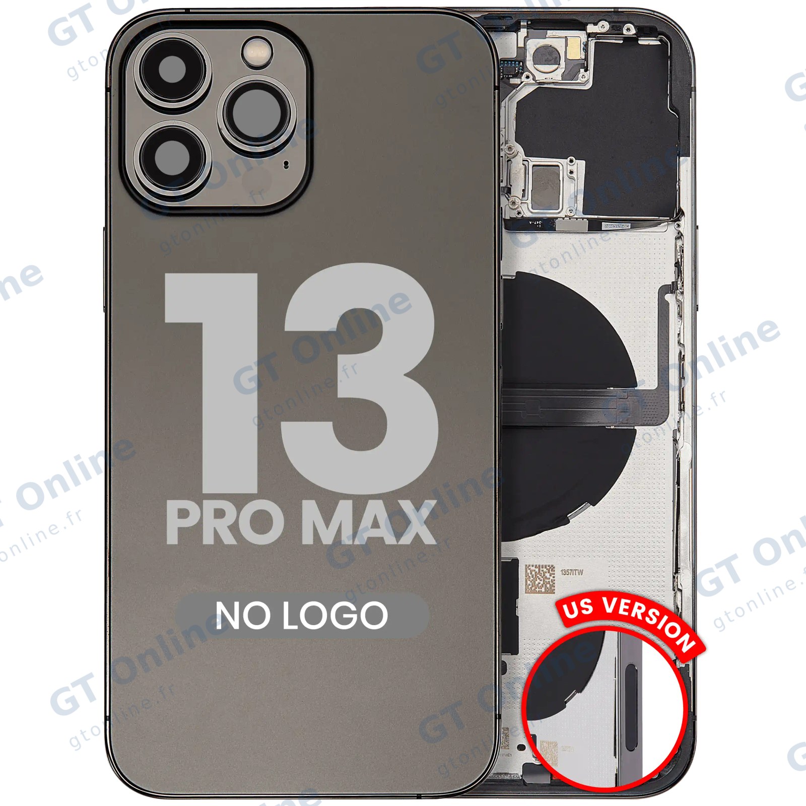 Châssis pour Apple iPhone 13 Pro Max (version US, compatible premium, graphite)