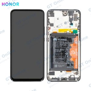 Bloc Écran Complet avec Châssis et Batterie Original Honor 9X 02353DNV Noir Carbone