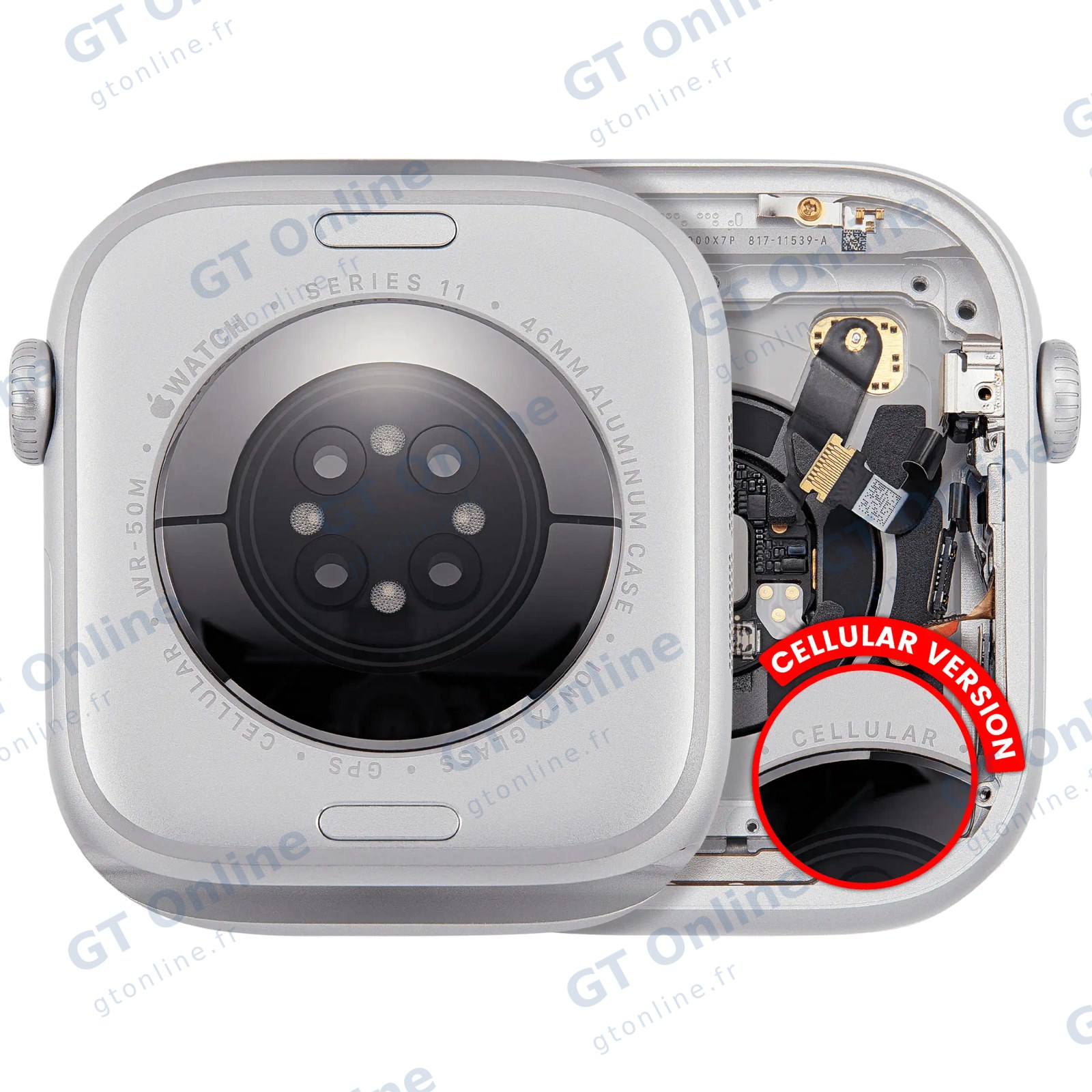 Châssis pour Apple Watch Series 11 (46MM) (origine d'occasion — grade A, Cellular Version, Aluminum / Silver)