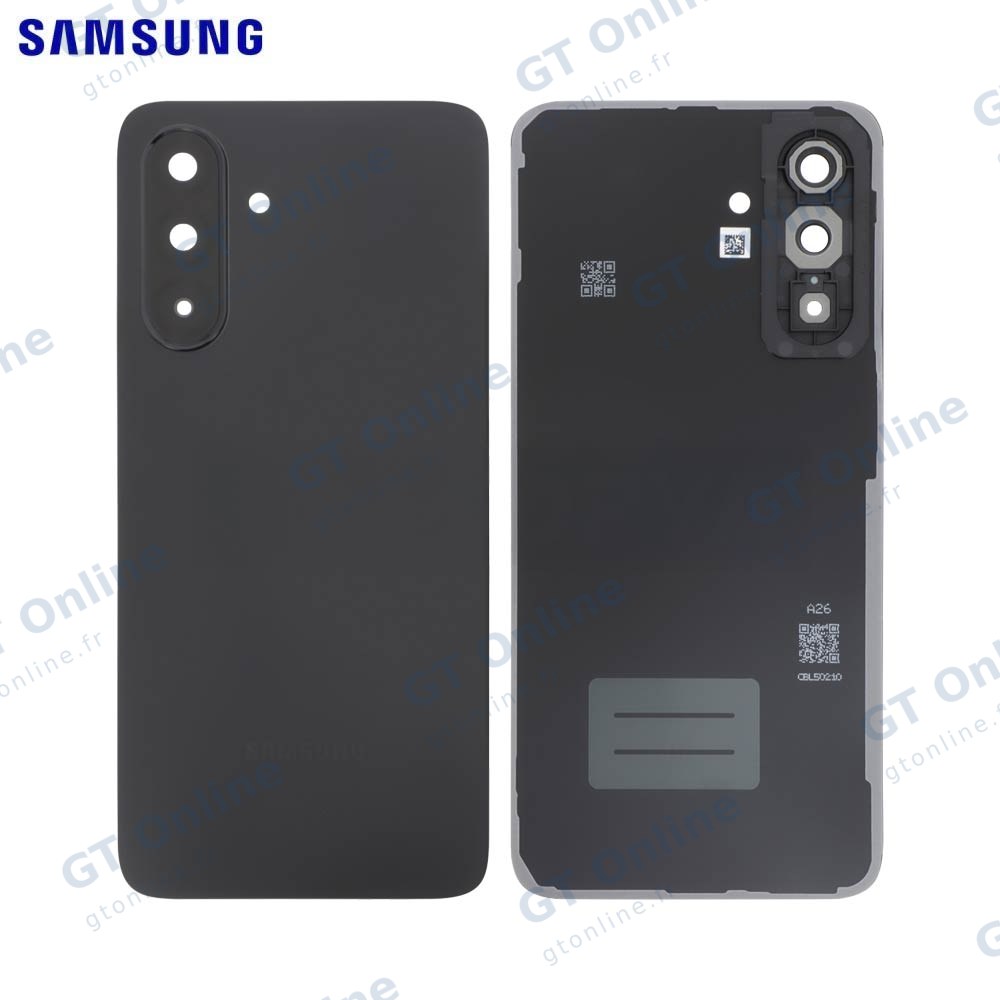 Vitre arrière pour Samsung Galaxy A26 5G (A266 / 2025) (pack service origine, noir)